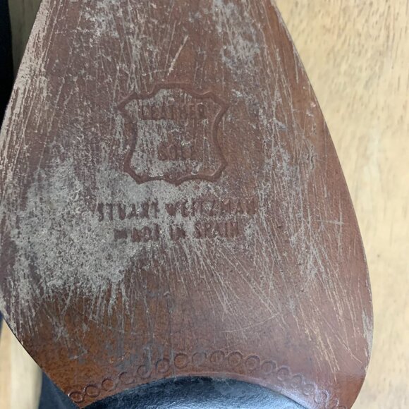 Stuart Weitzman Black Heels with Gold Accents - Picture 11 of 13